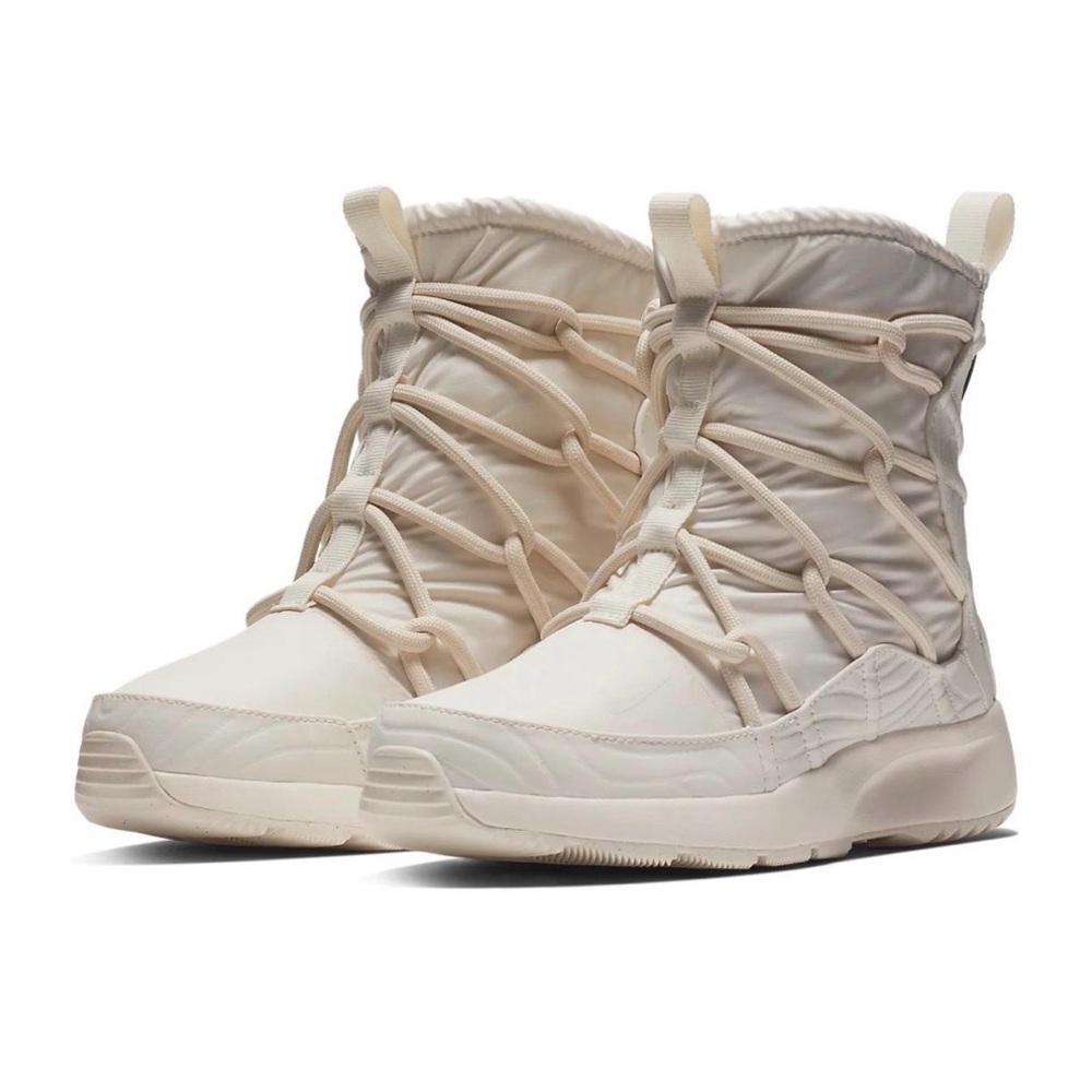 Nike Women's Cream Lace Up Boots